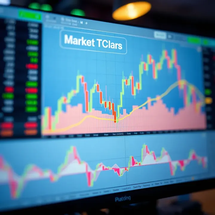 Chart with various technical patterns including head and shoulders and double tops indicating market trends