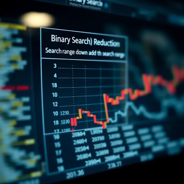 Diagram illustrating how binary search narrows down search range in a sorted array