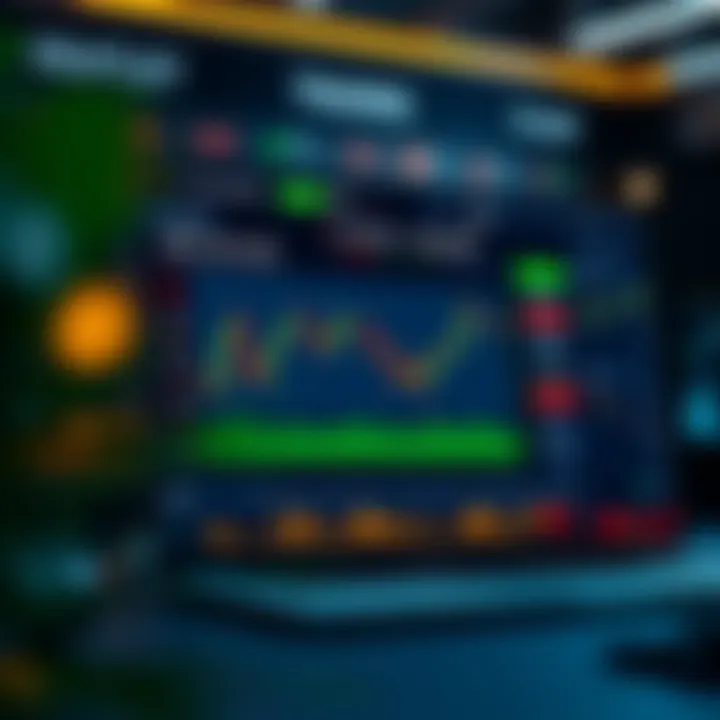 Dashboard displaying virtual stock trading performance with charts and portfolio details