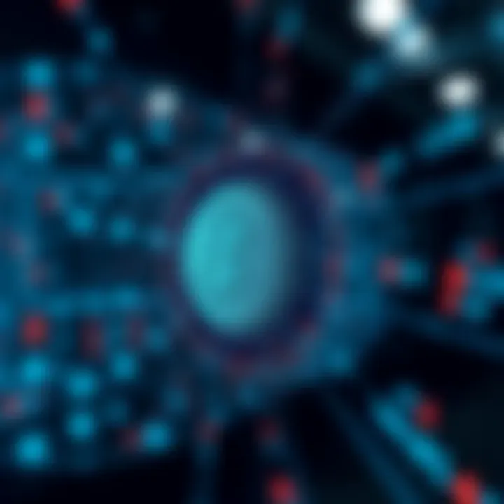 Visualization of binary fusion application in digital communication technology showcasing data transmission