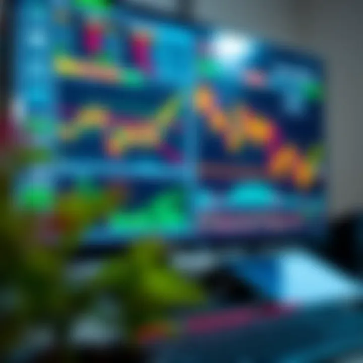 User interface showcasing multiple forex trading charts and analytical tools on a computer screen