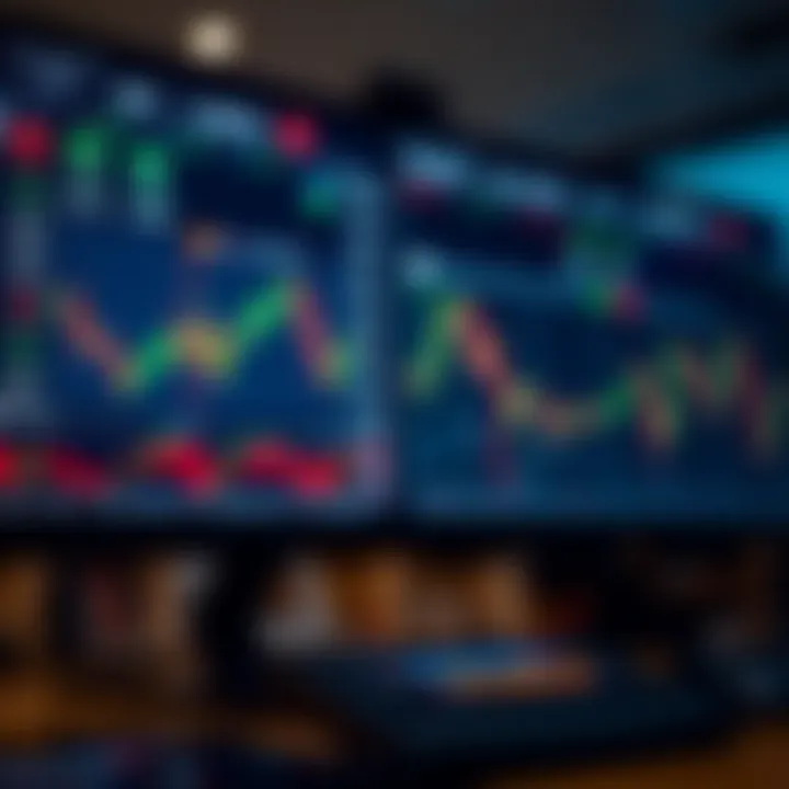Interface of a forex trading platform showing currency pairs and live market charts