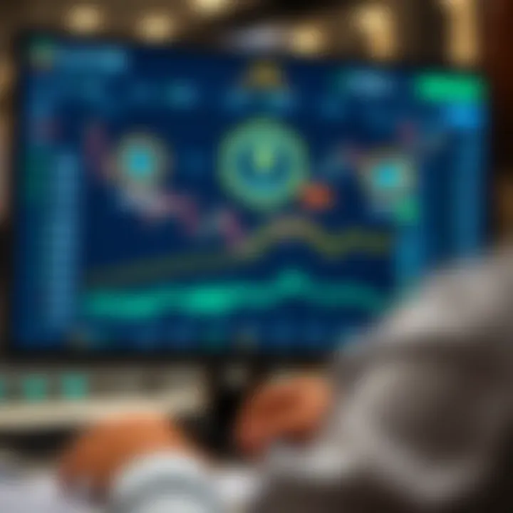 Secure digital trading platform interface displaying option trading tools and regulatory compliance badges