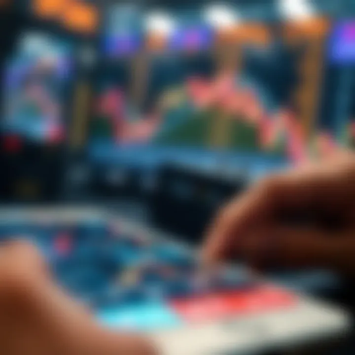 Secure mobile interface with encryption symbols representing data protection in stock trading