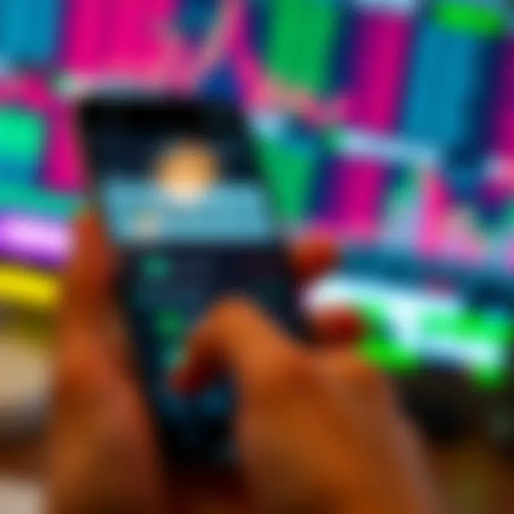 User interface showing options of low minimum deposit trading apps on a mobile device