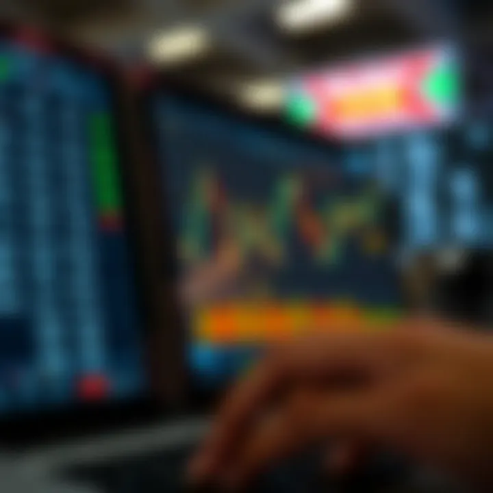 Interface of a user-friendly online trading app displaying stock charts and market data