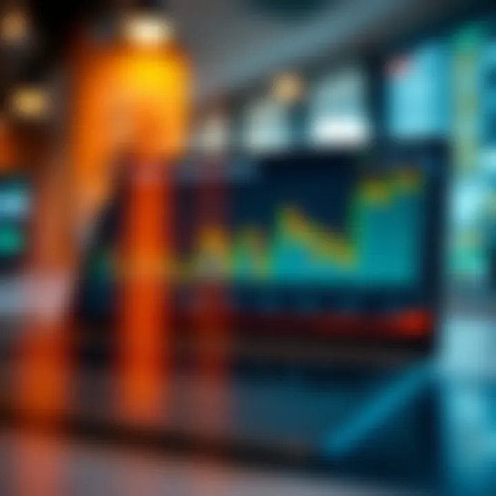 Graph showing stock price volatility and trading volume for options selection