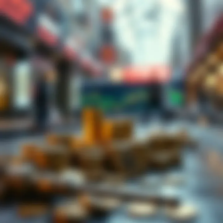 Conceptual illustration of financial growth and risks related to low deposit trading in India