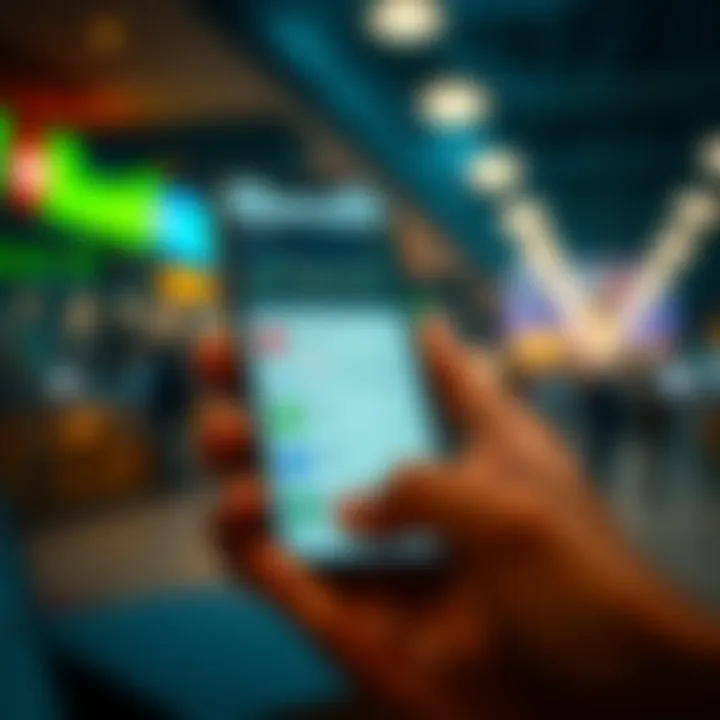 Mobile screen displaying various investment app options with icons and charts