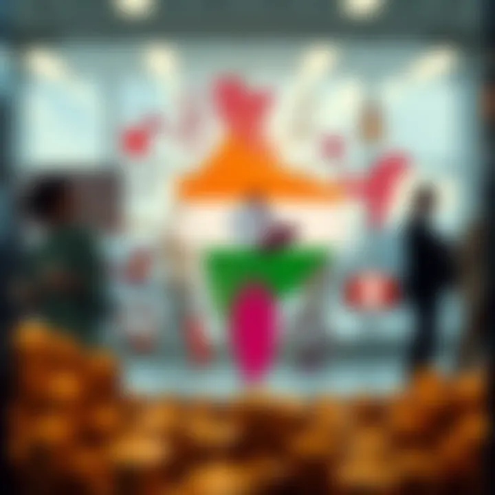 Illustration of cultural and legal symbols of India highlighting acceptance and inclusion of diverse gender identities