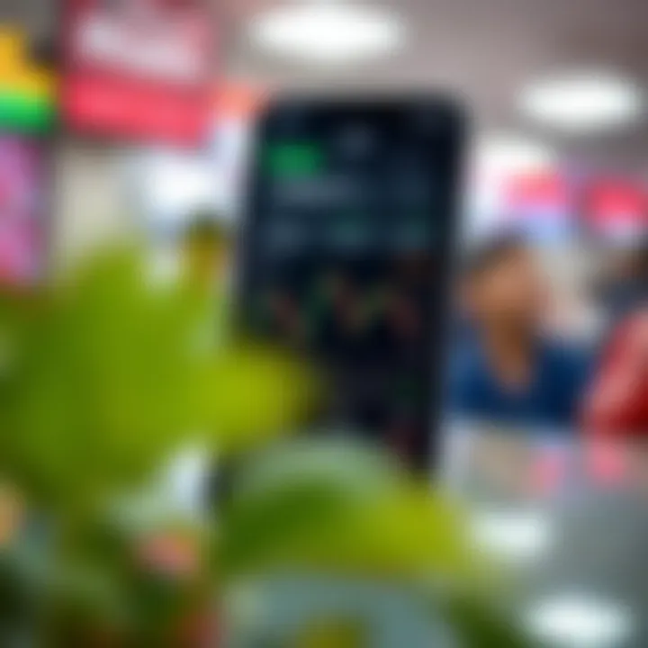 User interface of a mobile share trading app showing stock prices and market trends in India