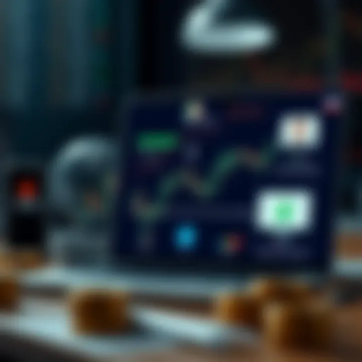 Illustration depicting various formats of online trading courses such as video lessons, live webinars, and interactive modules