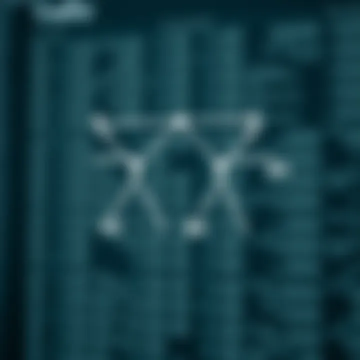 Diagram showing the structure of a binary search tree with nodes connected by branches illustrating left and right child relationships