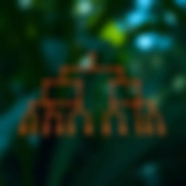 Diagram illustrating the structure of an optimal binary search tree with weighted nodes