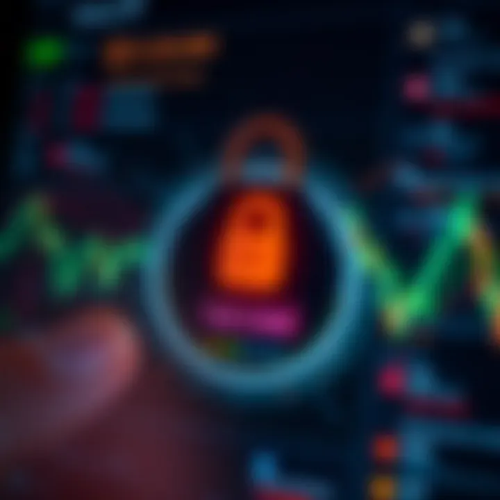 Secure login screen showcasing encryption and authentication features on a digital trading platform