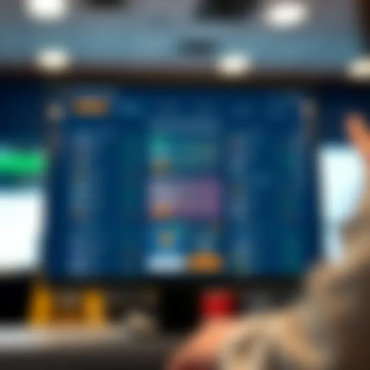 Feature Comparison of Leading Indian Trading Apps Comparison of various trading app features displayed on a digital screen