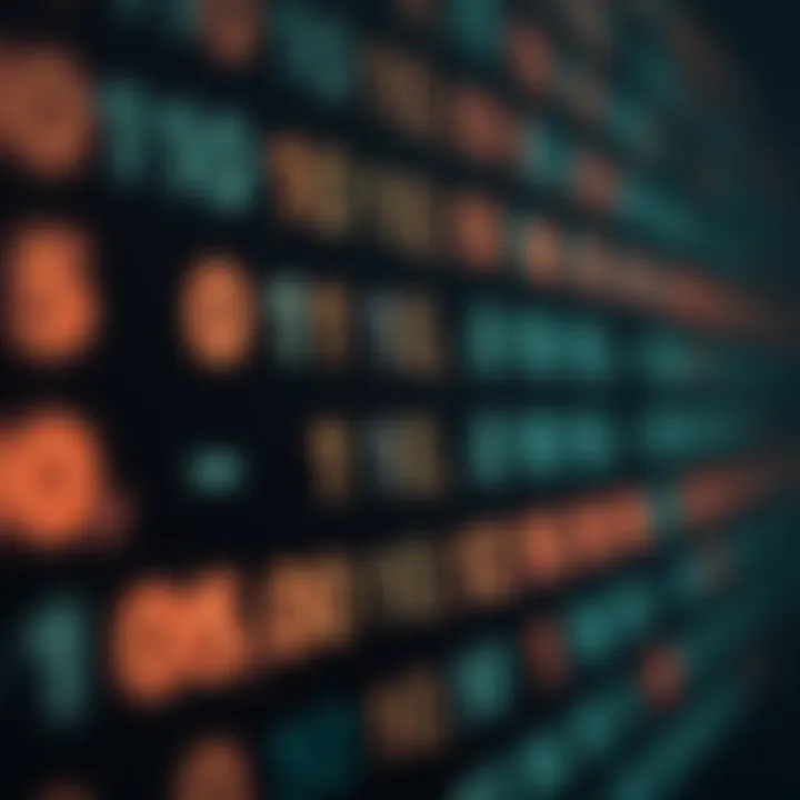 Illustration of binary digits aligned with their corresponding decimal place values