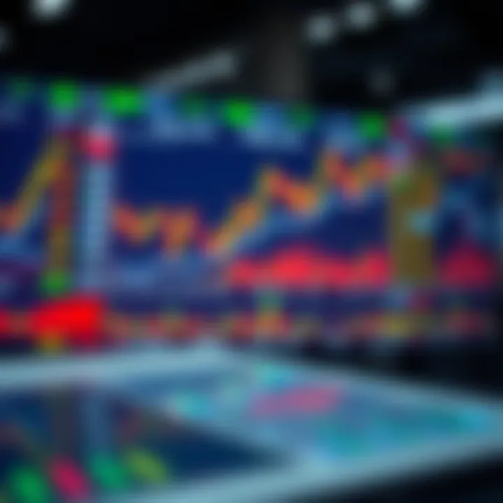 Visual representation of forex trading components including market trends, charts, and trading terms in Hindi context