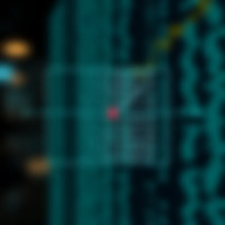 Diagram showing sequential search through an array to find a target value