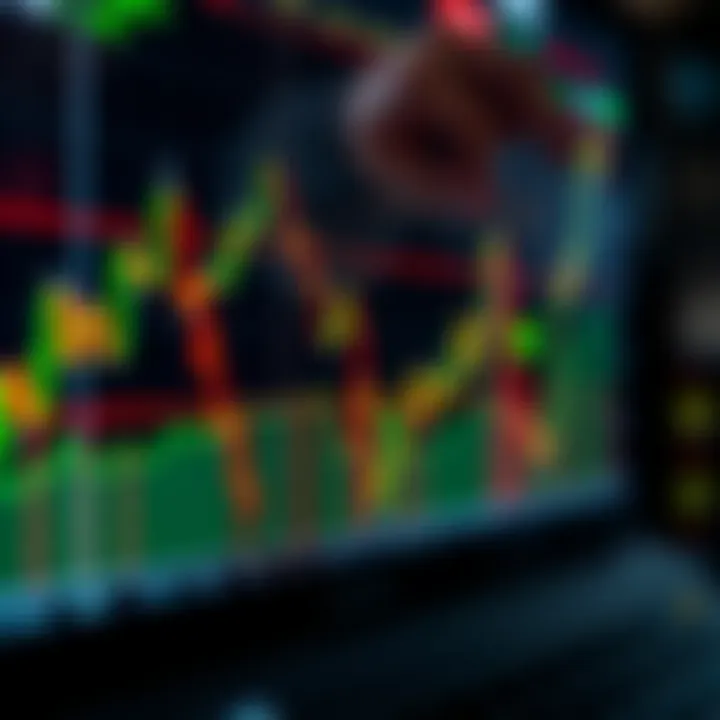 Identifying Breakouts and Trends in Active Market Charts Real-time stock market chart highlighting breakout points and trend lines for effective trading decisions