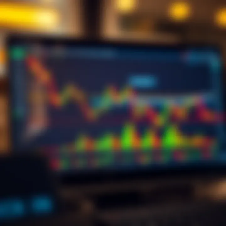 Various market chart patterns illustrating price movements in trading