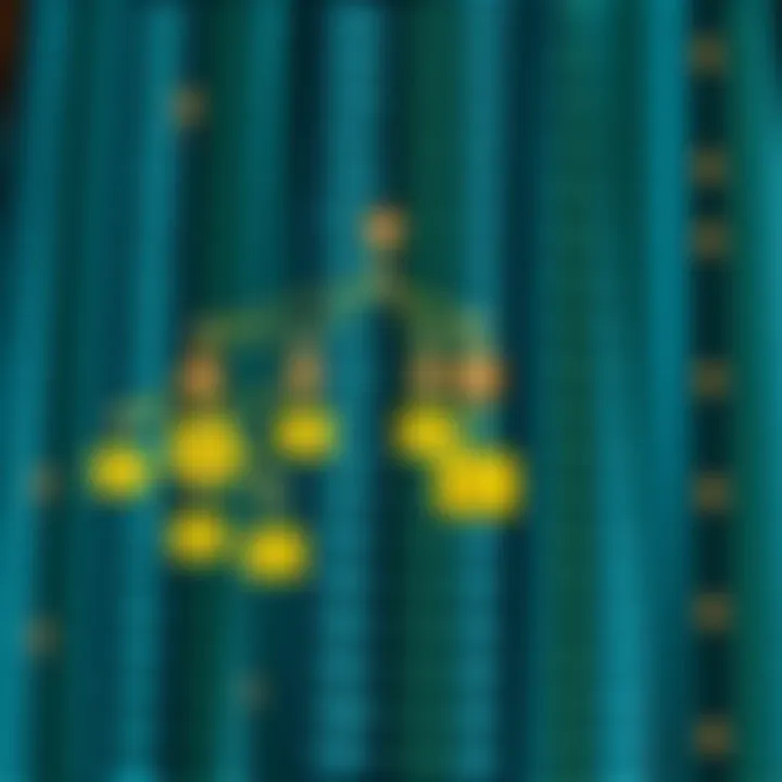 Diagram illustrating the maximum depth of a binary tree with highlighted nodes