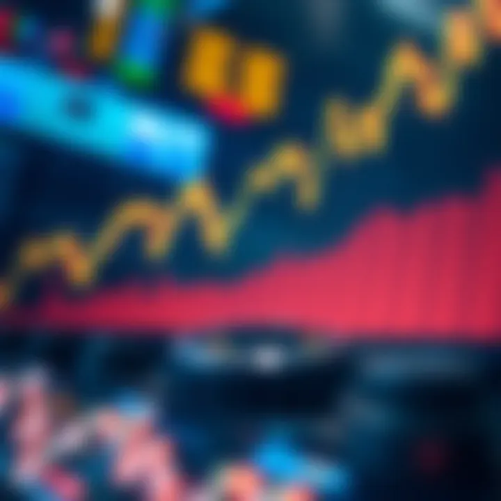 Graph depicting currency exchange rate fluctuations over time in the global forex market
