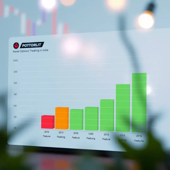 Graph showing comparison of features and benefits of popular options trading apps in India