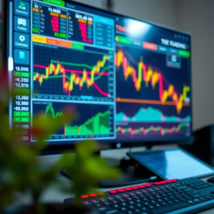 User interface showcasing multiple forex trading charts and analytical tools on a computer screen