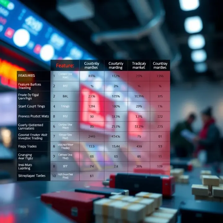 Comparison chart showing features of various low investment trading apps designed for Indian market