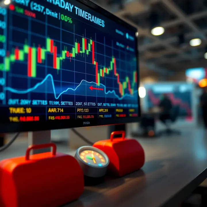 Graph illustrating various intraday trading time frames with indicators for market hours and trading styles