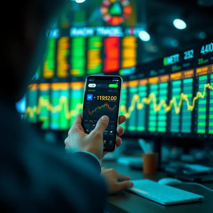 Comparison of features and ratings of popular Indian stock trading apps on a digital platform