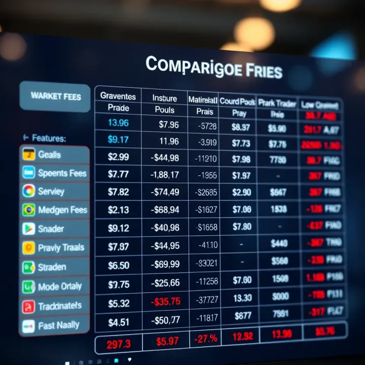 Comparison chart showing brokerage fees and features of popular Indian option trading apps