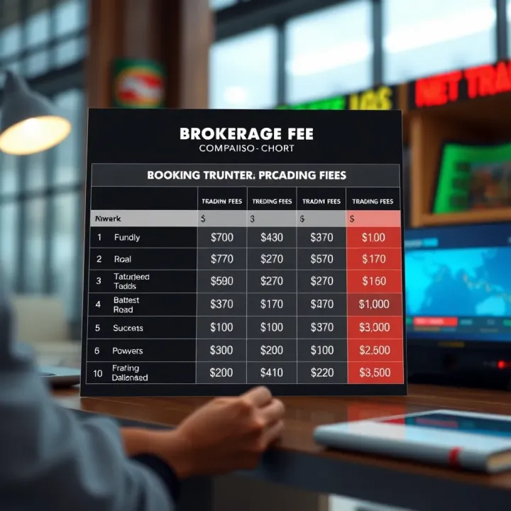 Comparison chart illustrating various brokerage fees of popular Indian trading applications