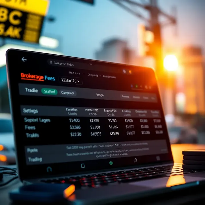 Comparison chart illustrating brokerage fees and features across various Indian trading apps