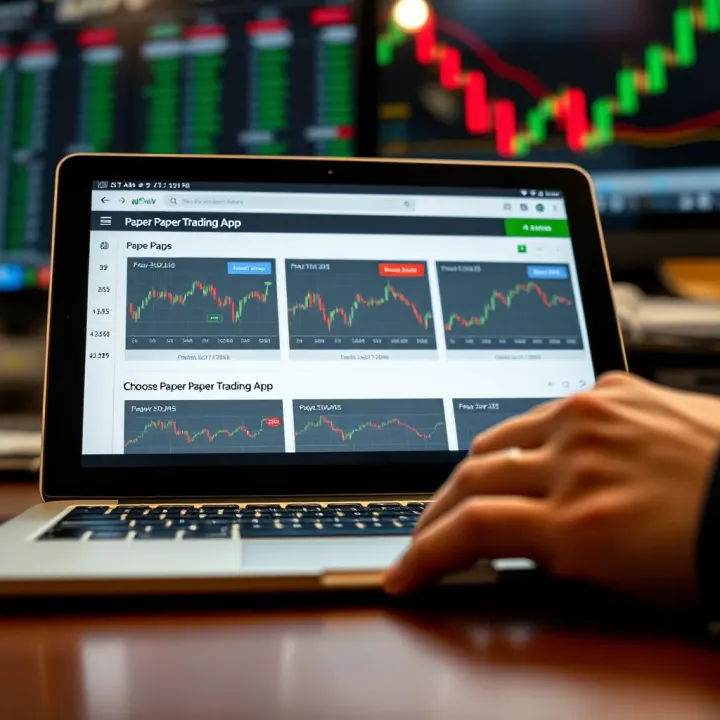 Comparison of features among top live paper trading apps displayed on a digital device