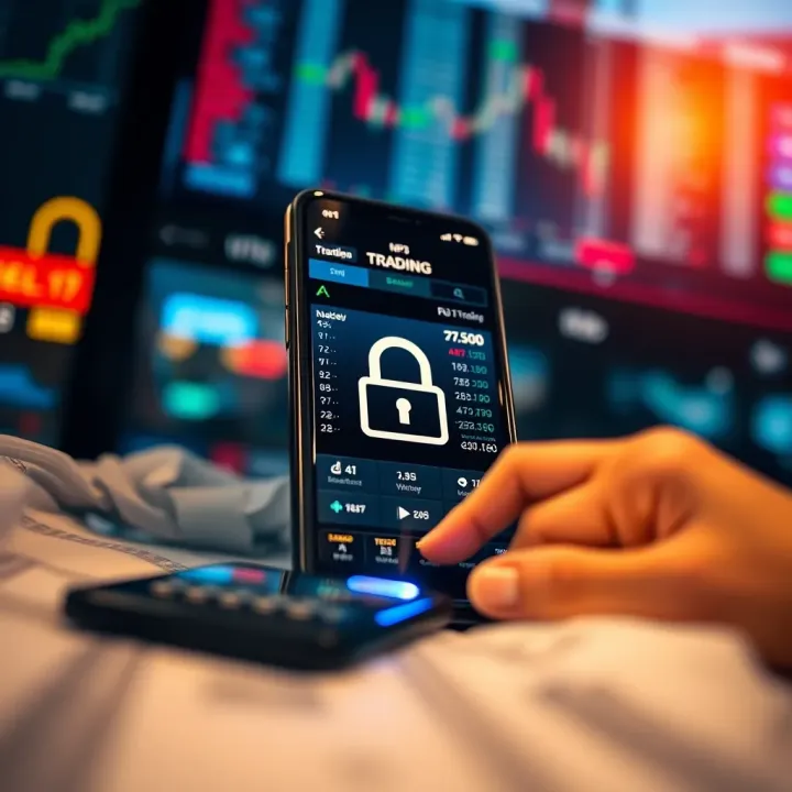 Secure mobile trading with biometric authentication and data encryption