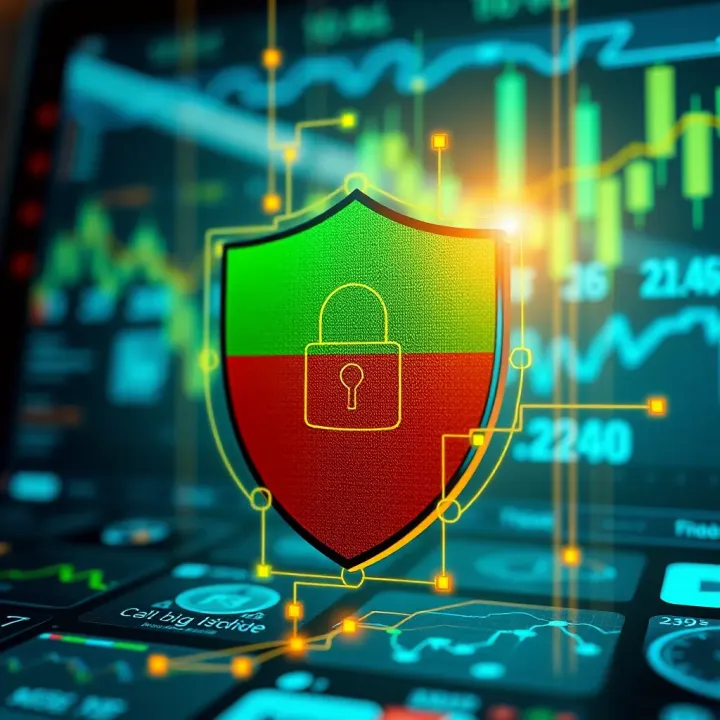 Illustration of digital shield symbolizing security and regulatory compliance in trading apps
