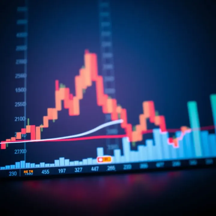 Illustration of triangle and flag chart patterns highlighting breakout points