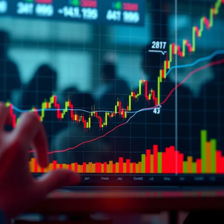 Annotated line chart highlighting key pattern formations like breakouts and consolidations for effective trading decisions