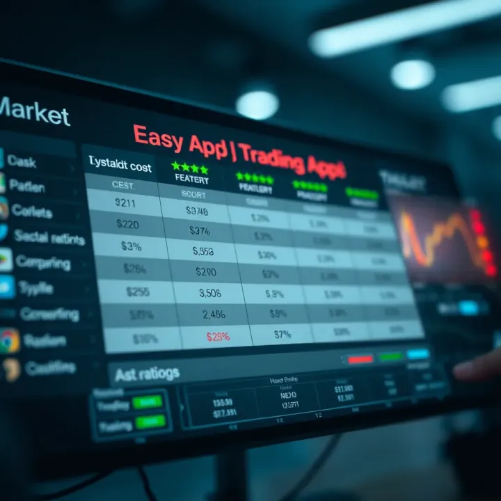 Comparison chart of different trading platforms with cost structures and user ratings