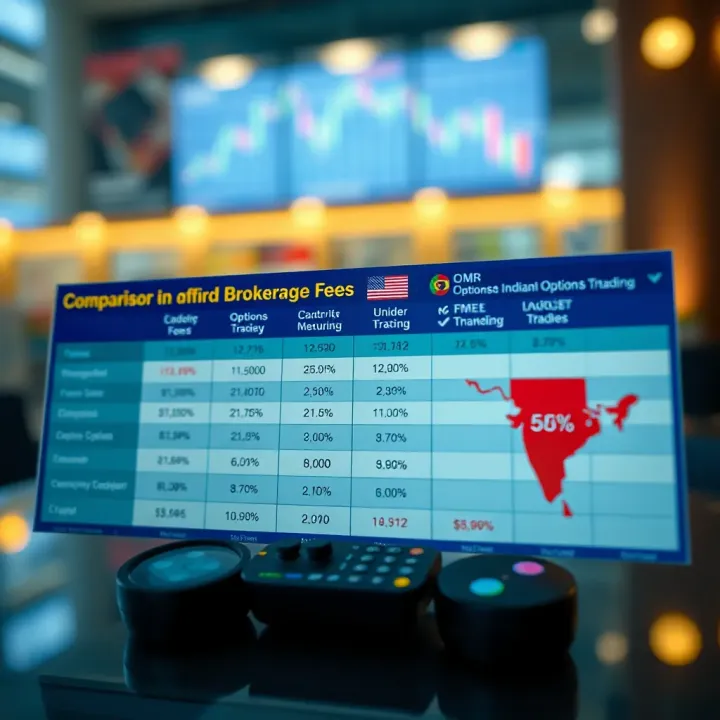 Chart showing comparison of brokerage fees across different Indian options trading platforms