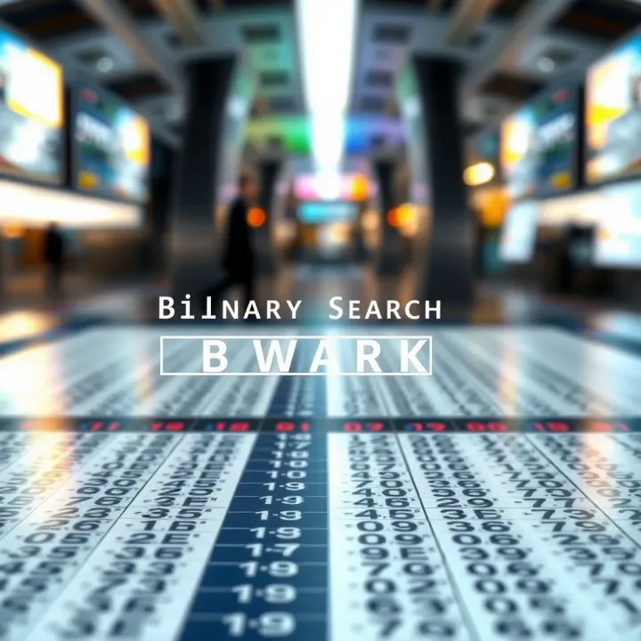 Diagram illustrating binary search algorithm narrowing down search range in a sorted list