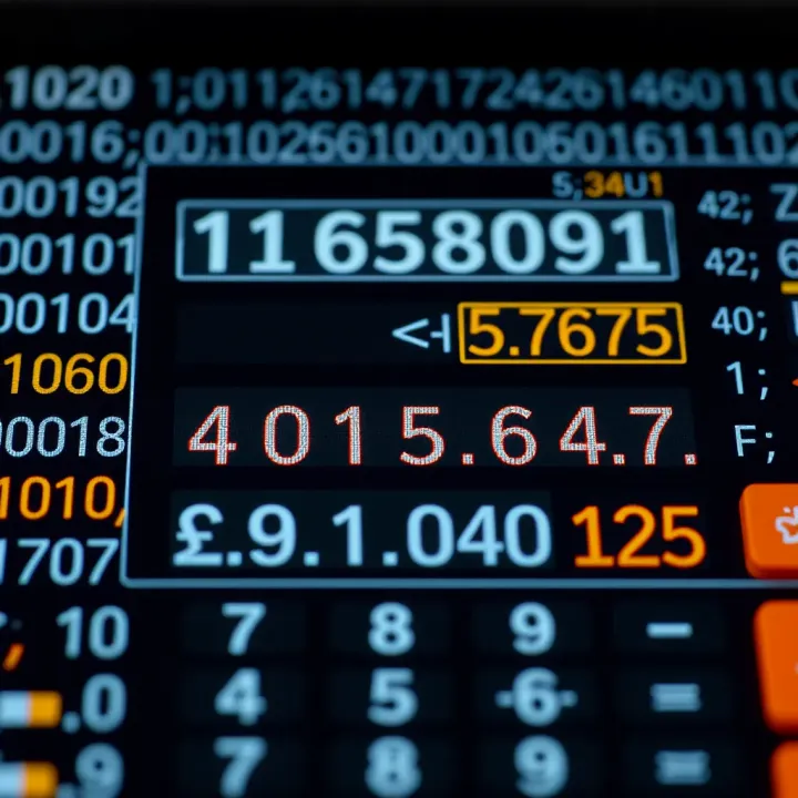 Visual depiction of a binary calculator interface showing inputs and outputs for computing binary values