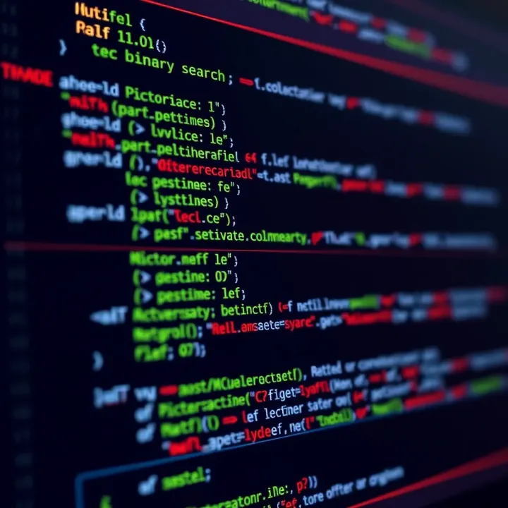 C code snippet demonstrating binary search implementation with comments