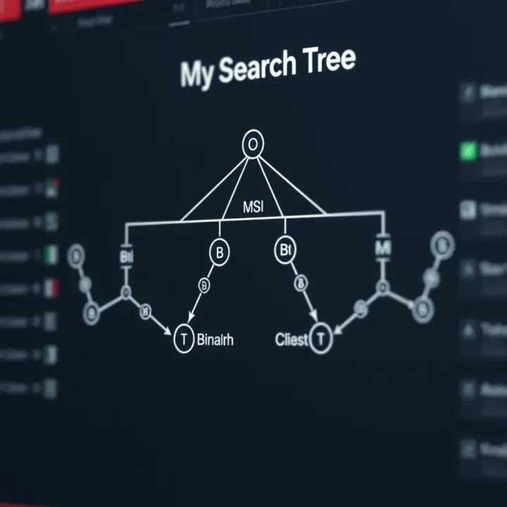 Binary Search Tree Structure Overview Diagram illustrating the structure of a binary search tree with nodes and their hierarchical connections