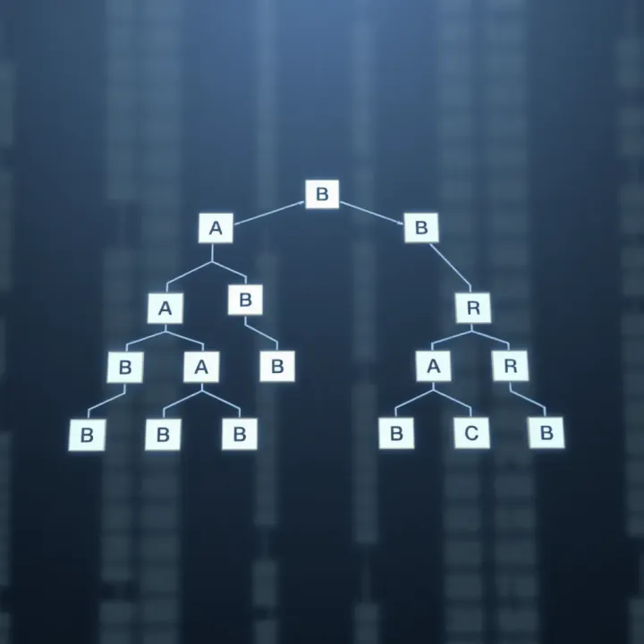 Diagram illustrating the structure of a binary search tree with nodes arranged to show left and right child relationships