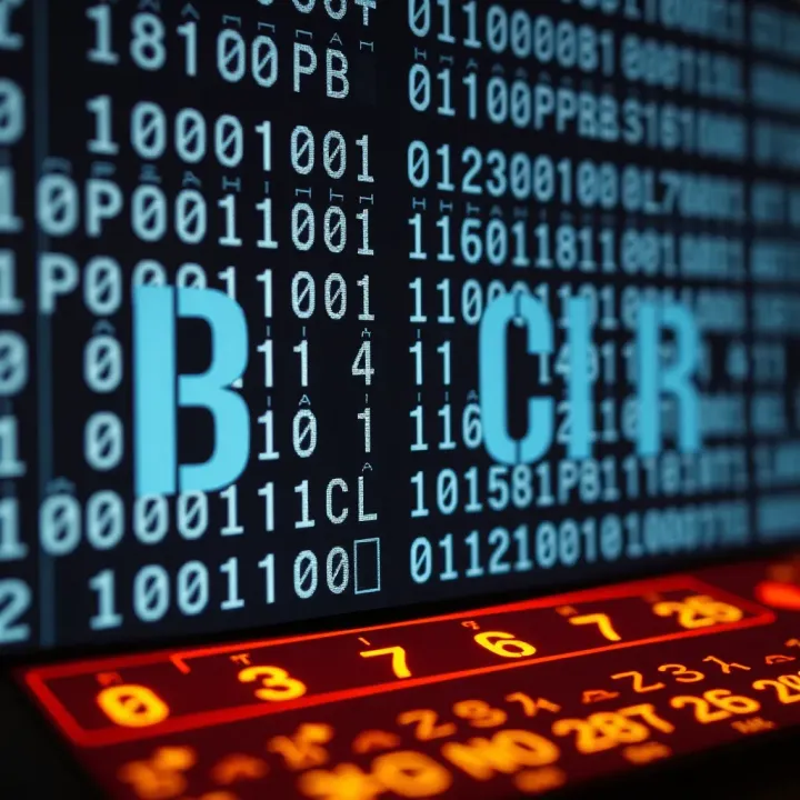 Visual representation of a digital tool converting binary code into readable text