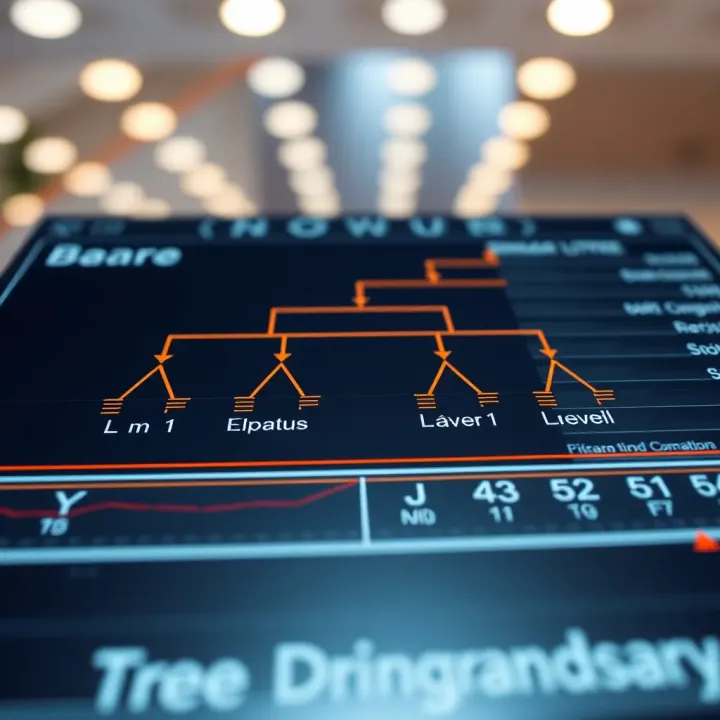 Diagram illustrating the structure and depth levels of a binary tree