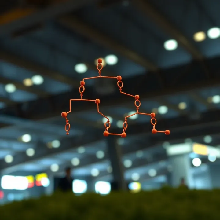 Diagram showing the preorder traversal path through a binary tree